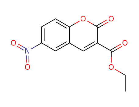 Molecular Structure of 13373-28-9 (Ethyl 6-(hydroxy(oxido)amino)-2-oxo-2H-chromene-3-carboxylate)
