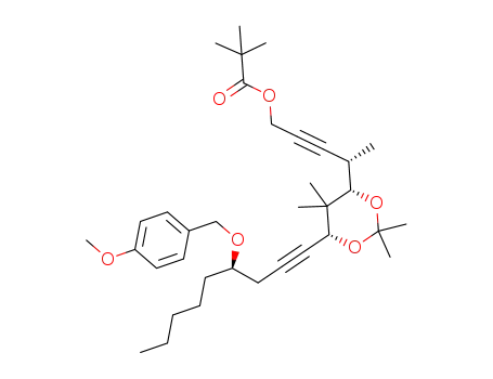(S)-4-((4S,6R)-6-((R)-4-(4-methoxybenzyloxy)non-1-ynyl)-2,2,5,5-tetramethyl-1,3-dioxan-4-yl)pent-2-ynyl pivalate