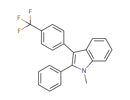 Molecular Structure of 1160172-06-4 (1-methyl-2-phenyl-3-(4-(trifluoromethyl)phenyl)-1H-indole)