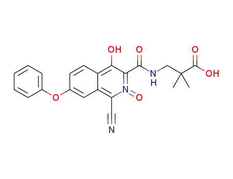 3-[(1-cyano-4-hydroxy-2-oxy-7-phenoxyisoquinoline-3-carbonyl)amino]-2,2-dimethylpropionic acid