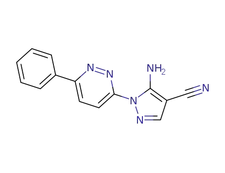 Molecular Structure of 1177347-71-5 (5-amino-1-(6-phenyl-pyridazin-3-yl)-1H-pyrazole-4-carbonitrile)