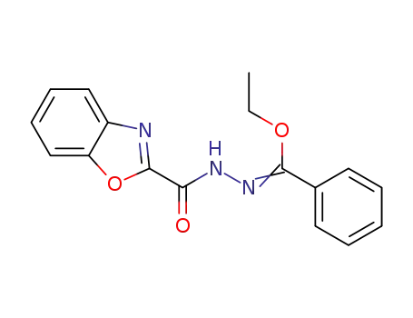 Molecular Structure of 1445596-43-9 (benzoxazole-2-carboxylic acid (ethoxyphenylmethylene) hydrazide)
