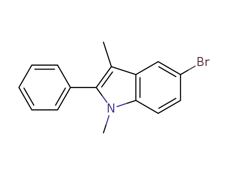 Molecular Structure of 848749-78-0 (1H-Indole, 5-bromo-1,3-dimethyl-2-phenyl-)
