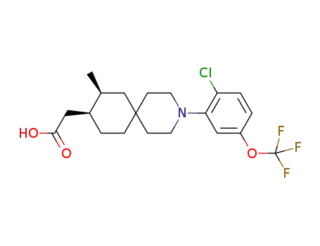 2-(3-(2-chloro-5-(trifluoromethoxy)phenyl)-8-methyl-3-azaspiro[5.5]undecan-9-yl)acetic acid