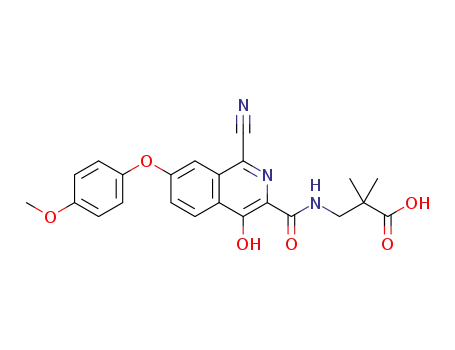 3-{[1-cyano-4-hydroxy-7-(4-methoxyphenoxy)isoquinoline-3-carbonyl]amino}-2,2-dimethylpropionic acid tert-butyl ester