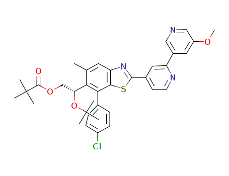 (S)-2-tert-butoxy-2-(7-(4-chlorophenyl)-2-(5'-methoxy-2,3'-bipyridin-4-yl)-5-methylbenzo-yl)ethyl pivalate