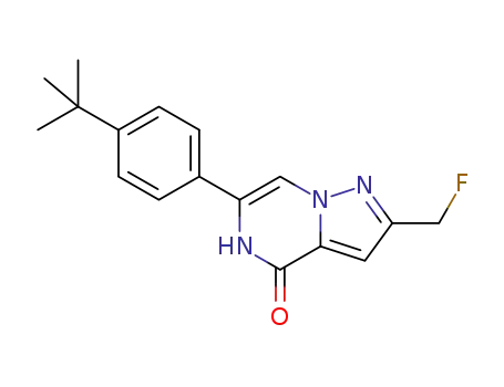 6-(4-tert-butyl-phenyl)-2-fluoromethyl-5H-pyrazolo[1,5-a]pyrazin-4-one