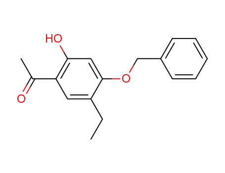 Molecular Structure of 101594-92-7 (1-(4-(benzyloxy)-5-ethyl-2-hydroxyphenyl)ethan-1-one)