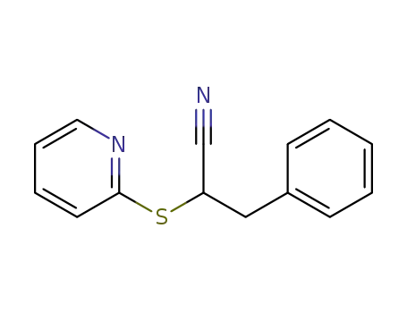3-phenyl-2-(pyridin-2-ylthio)propanenitrile