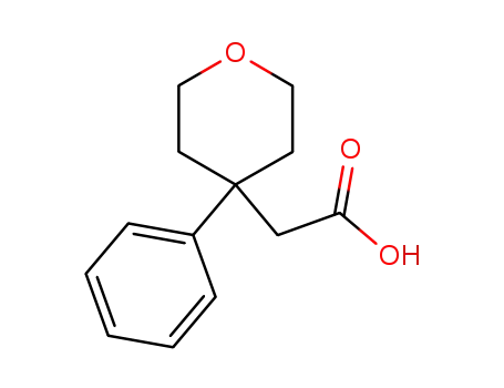 Molecular Structure of 80813-10-1 (2-(4-Phenyl-tetrahydro-2H-pyran-4-yl)acetic acid)