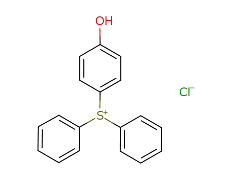 Molecular Structure of 345580-98-5 (Sulfonium, (4-hydroxyphenyl)diphenyl-, chloride)