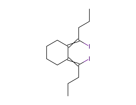 Molecular Structure of 469863-30-7 (Cyclohexane, 1,2-bis(1-iodobutylidene)-)