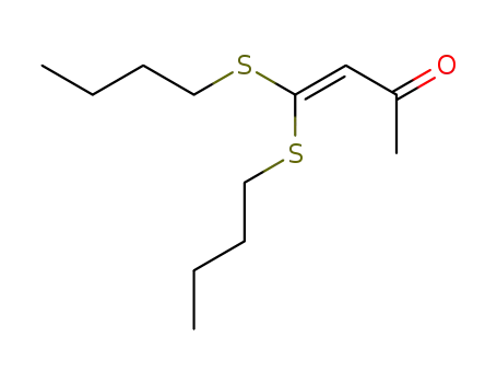 Molecular Structure of 63719-92-6 (3-Buten-2-one, 4,4-bis(butylthio)-)