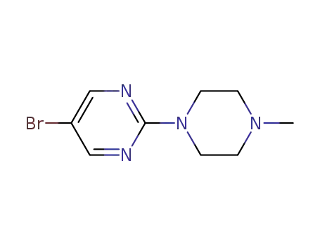 Molecular Structure of 141302-36-5 (5-BROMO-2-(4-METHYLPIPERAZIN-1-YL)PYRIMIDINE)