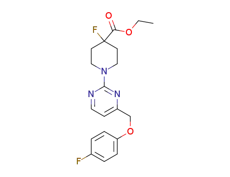 ethyl 4-fluoro-1-(4-((4-fluorophenoxy)methyl)pyrimidin-2-yl)piperidine-4-carboxylate