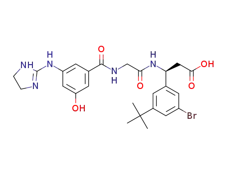 (S)-3-(3-bromo-5-(tert-butyl)phenyl)-3-(2-(3-((4,5-dihydro-1H-imidazol-2-yl)amino)-5-hydroxybenzamido)acetamido)propanoic acid
