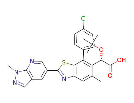 (S)-2-tert-butoxy-2-(7-(4-chlorophenyl)-5-methyl-2-(1-methyl-1H-pyrazolo[3,4-b]pyridin-5-yl)benzo[d]thiazol-6-yl)acetic acid