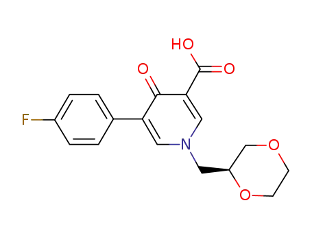 1-[(2S)-1,4-dioxan-2-ylmethyl]-5-(4-fluorophenyl)-4-oxo-1,4-dihydropyridine-3-carboxylic acid