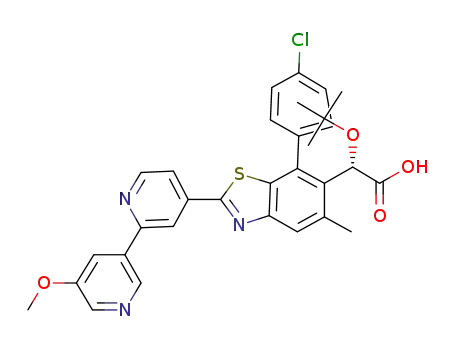 (S)-2-tert-butoxy-2-(7-(4-chlorophenyl)-2-(5′-methoxy-2,3′-bipyridin-4-yl)-5-methylbenzo[d]thiazol-6-yl)acetic acid