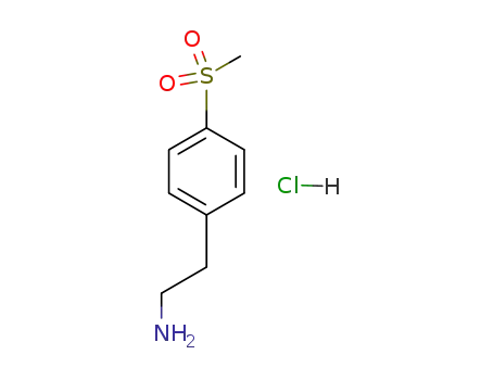 Molecular Structure of 849020-96-8 (2-[(4-METHYLSULFONYL)PHENYL]ETHYLAMINEHYDROCHLORIDE)