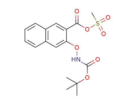Molecular Structure of 1448026-35-4 (3-{[(tert-butoxycarbonyl)amino]oxy}-2-naphthoic methanesulfonic anhydride)