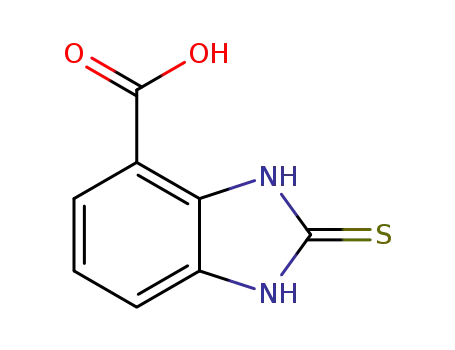 Molecular Structure of 731742-58-8 (2-Mercapto-1H-benzoimidazole-4-carboxylic acid)