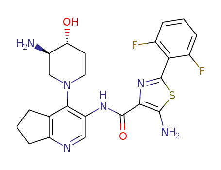 (3R,4R)-5-amino-N-{4-[3,4-trans-3-amino-4-hydroxypiperidin-1-yl]-6,7-dihydro-5H-cyclopenta[b]pyridin-3-yl}-2-(2,6-difluorophenyl)-1,3-thiazole-4-carboxamide