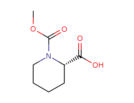 Molecular Structure of 216301-92-7 ((S)-(-)-[(N-methoxycarbonyl)piperidine]-2-carboxylic acid)