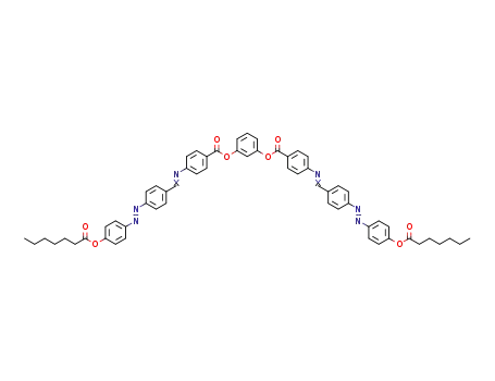 Molecular Structure of 1637480-19-3 (1,3-phenylene bis(4-(4-((4-heptanoyloxyphenyl)azo)benzylideneamino)benzoate))