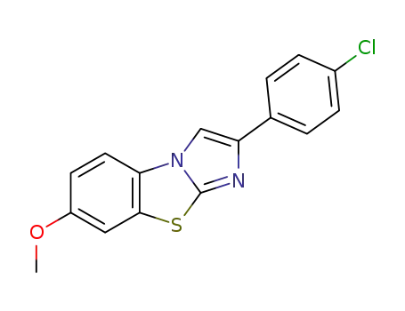 2-(4-CHLOROPHENYL)-7-METHOXYIMIDAZO[2,1-B]BENZOTHIAZOLE