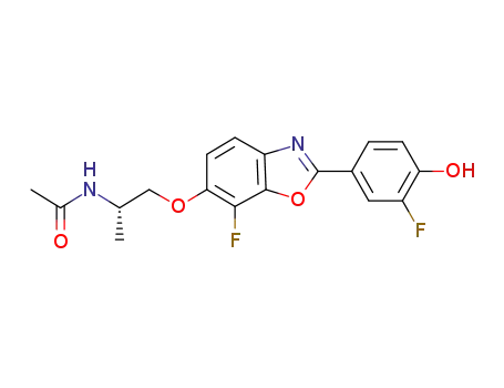 N-((2S)-1-((7-fluoro-2-(3-fluoro-4-hydroxyphenyl)-1,3-benzoxazol-6-yl)oxy)propan-2-yl)acetamide