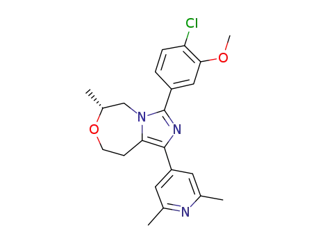 Molecular Structure of 1623763-83-6 ((R)-3-(4-chloro-3-methoxyphenyl)-1-(2,6-dimethylpyridin-4-yl)-6-methyl-5,6,8,9-tetrahydroimidazo[1,5-d][1,4]oxazepine)