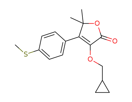 Molecular Structure of 256339-21-6 (3-(cyclopropylmethoxy)-5,5-dimethyl-4-[4-(methylthio)phenyl]furan-2(5H)-one)
