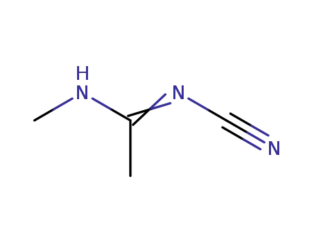 Molecular Structure of 56563-12-3 (N-Cyano-N'-methyl-ethanimidamide)