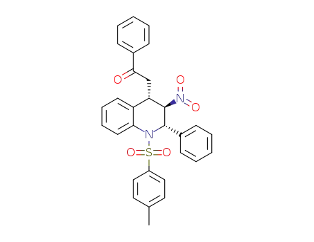2-((2S,3R,4S)-1,2,3,4-tetrahydro-3-nitro-2-phenyl-1-tosylquinolin-4-yl)-1-phenylethanone