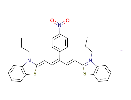 2-[(1E,3Z,5Z)-3-(4-nitrophenyl)-5-(3-propyl-1,3-benzothiazol-2-ylidene)penta-1,3-dienyl]-3-propyl-1,3-benzothiazol-3-ium iodide