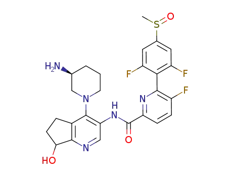 N-{4-[(3S)-3-aminopiperidin-1-yl]-7-hydroxy-6,7-dihydro-5H-cyclopenta[b]pyridin-3-yl}-6-[2,6-difluoro-4-(methylsulfinyl)phenyl]-5-fluoropyridine-2-carboxamide