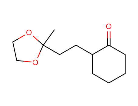 Molecular Structure of 61759-46-4 (Cyclohexanone, 2-[2-(2-methyl-1,3-dioxolan-2-yl)ethyl]-)