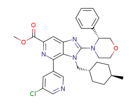 methyl 4-(5-chloropyridin-3-yl)-3-[(trans-4-methylcyclohexyl)methyl]-2-[(3R)-3-phenylmorpholin-4-yl]-3H-imidazo[4,5-c]pyridine-6-carboxylate