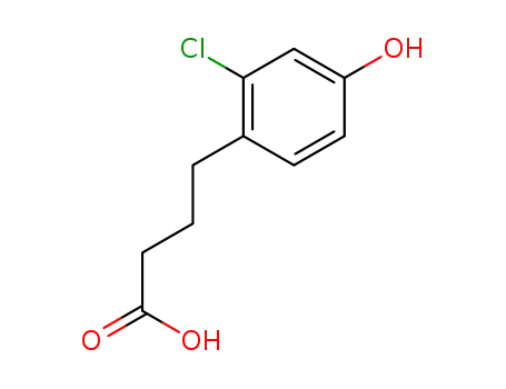 Molecular Structure of 1368116-16-8 (2-chloro-4-hydroxybenzenebutanoic acid)