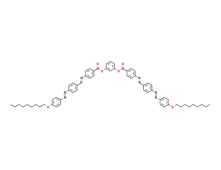 Molecular Structure of 1637480-26-2 (1,3-phenylene bis(4-(4-((4-nonyloxyphenyl)azo)benzylideneamino)benzoate))