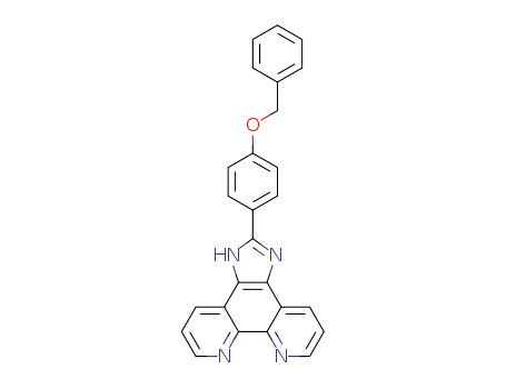 Molecular Structure of 935696-55-2 (2-(4-(benzyloxy)phenyl)-1H-imidazo[4,5-f][1,10]phenanthroline)