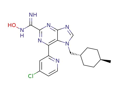 6-(4-chloropyridin-2-yl)-N-hydroxy-7-(((trans)-4-methylcyclohexyl)methyl)-7H-purine-2-carboximidamide
