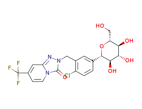 2-(2-chloro-5-((2S,3R,4R,5S,6R)-3,4,5-trihydroxy-6-(hydroxymethyl)tetrahydro-2H-pyran-2-yl)benzyl)-7-(trifluoromethyl)-[1,2,4]triazolo[4,3-a]pyridin-3(2H)-one