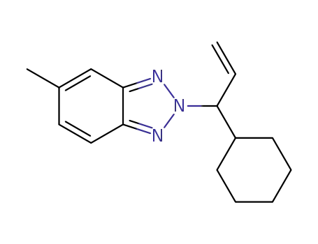 Molecular Structure of 1643833-48-0 (2-(1-cyclohexylallyl)-5-methyl-2H-benzo[d][1,2,3]triazole)