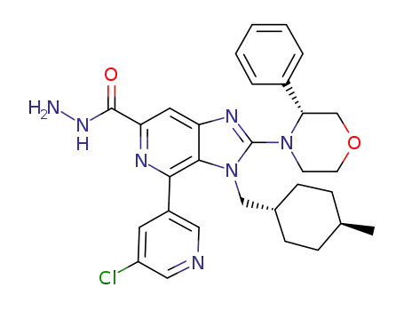 4-(5-chloropyridin-3-yl)-3-[(trans-4-methylcyclohexyl)methyl]-2-[(3R)-3-phenylmorpholin-4-yl]-3H-imidazo[4,5-c]pyridine-6-carbohydrazide