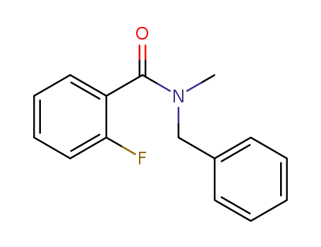 Molecular Structure of 330469-18-6 (N-Benzyl-2-fluoro-N-MethylbenzaMide, 97%)