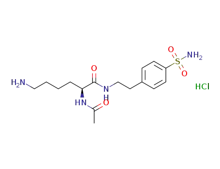 5-acetylamino-5-[2-(4-sulfamoylphenyl)ethylcarbamoyl]pentylammonium chloride