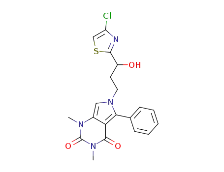 6-(3-(4-chlorothiazol-2-yl)-3-hydroxypropyl)-1,3-dimethyl-5-phenyl-1H-pyrrolo[3,4-d]pyrimidine-2,4(3H,6H)-dione