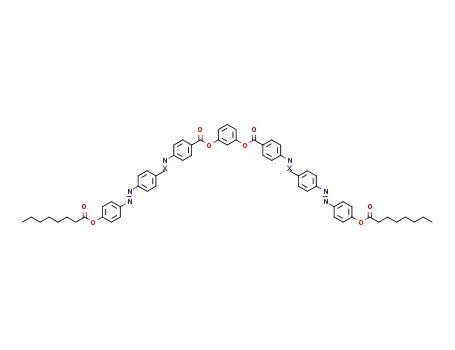 Molecular Structure of 1637480-20-6 (1,3-phenylene bis(4-(4-((4-octanoyloxyphenyl)azo)benzylideneamino)benzoate))